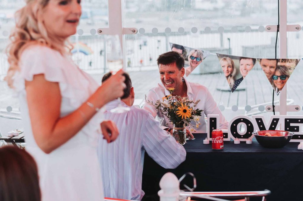 wedding reception on Herne Bay Pier