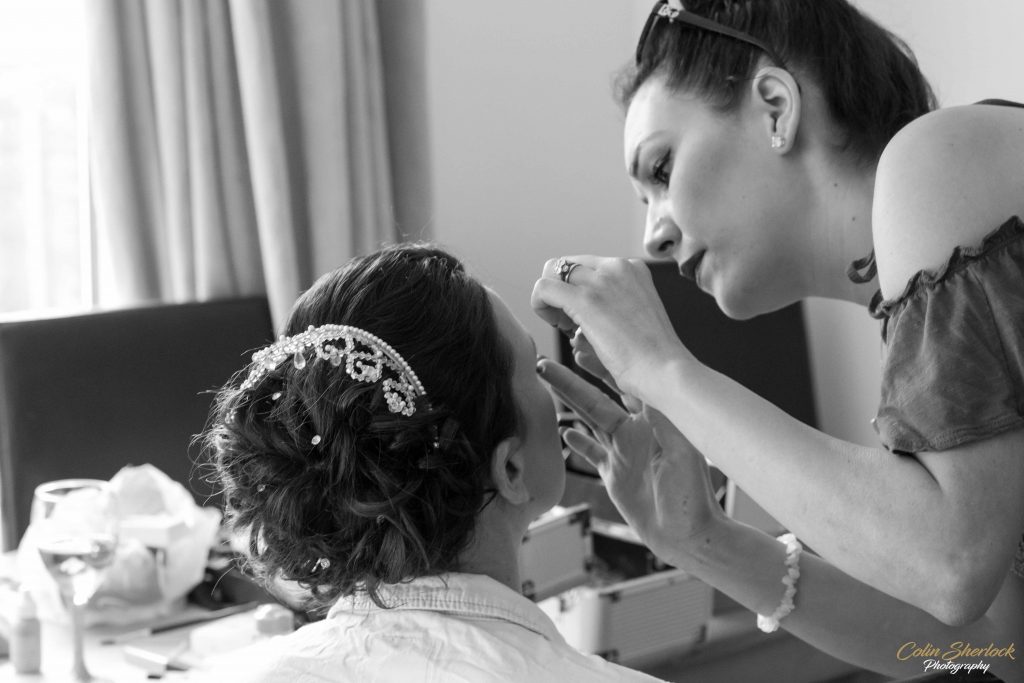 makeup in bridal prep