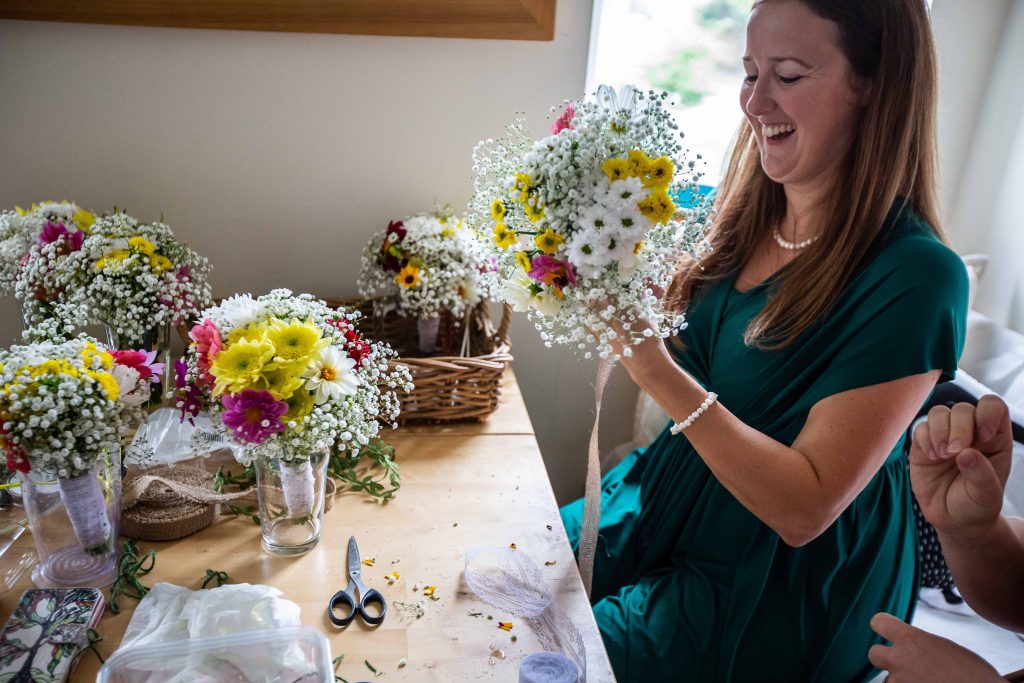 homegrown flowers for bridal bouquets