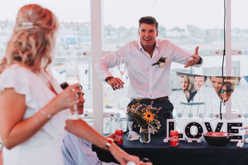 wedding reception on Herne Bay Pier