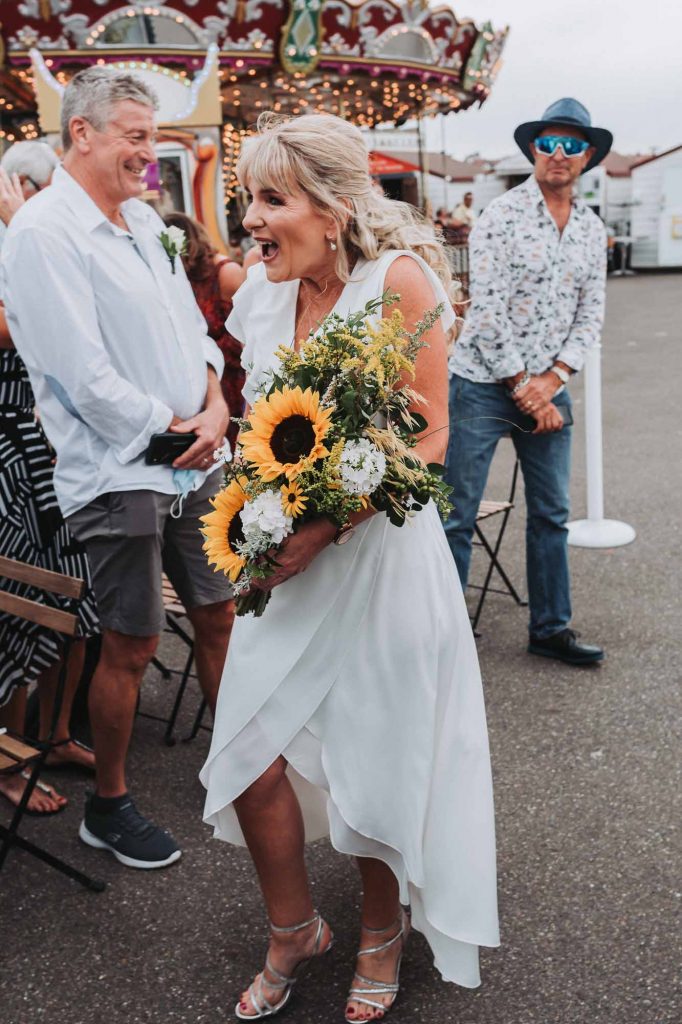 bride with bridal bouquet