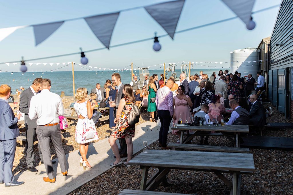 wedding reception at East Quay venue in Whitstable