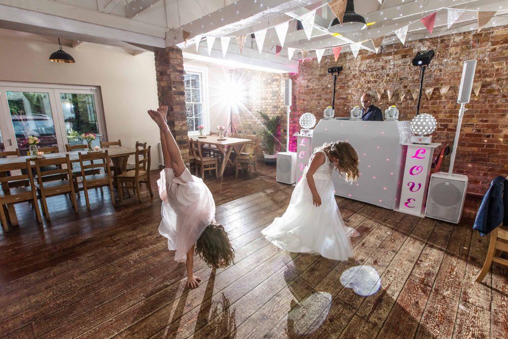 children at wedding on dancefloor