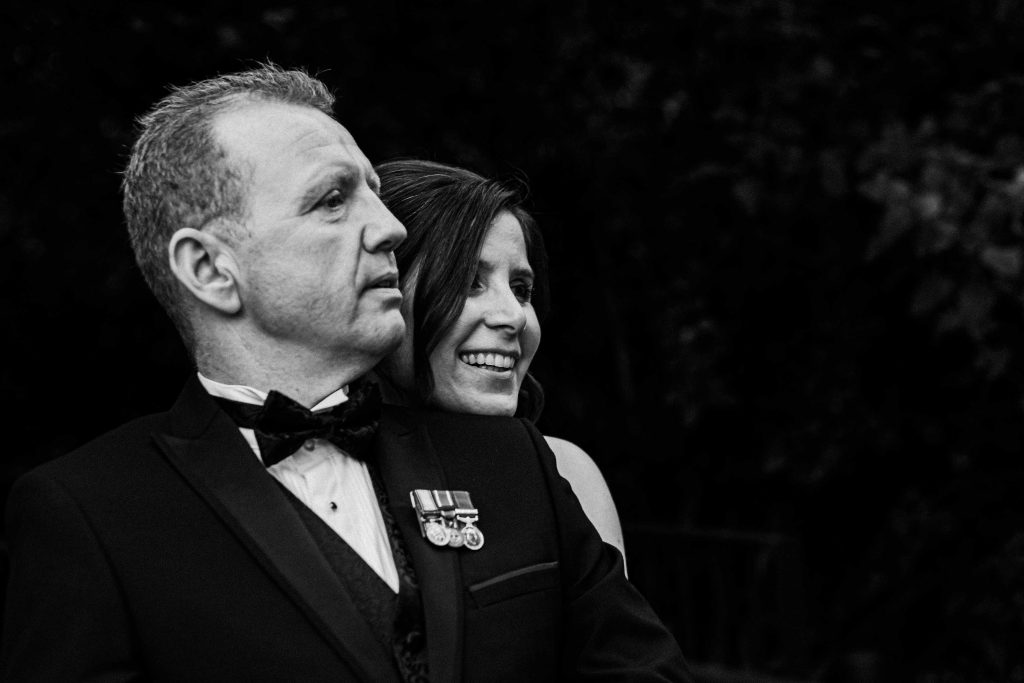 wedding portraits in gardens of Canterbury Cathedral lodge