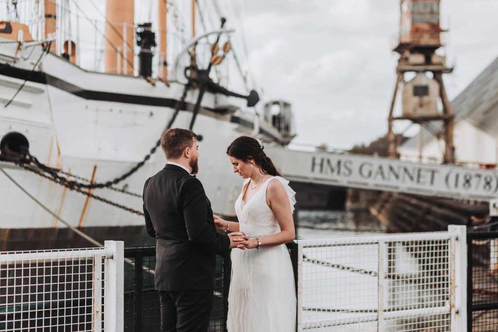 bride and groom portraits