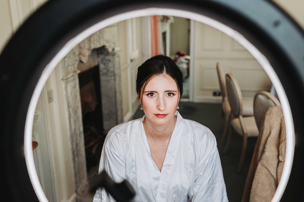 bridal makeup portrait at chatham dockyard wedding