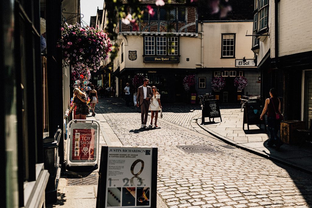 wedding portraits in the streets of Canterbury