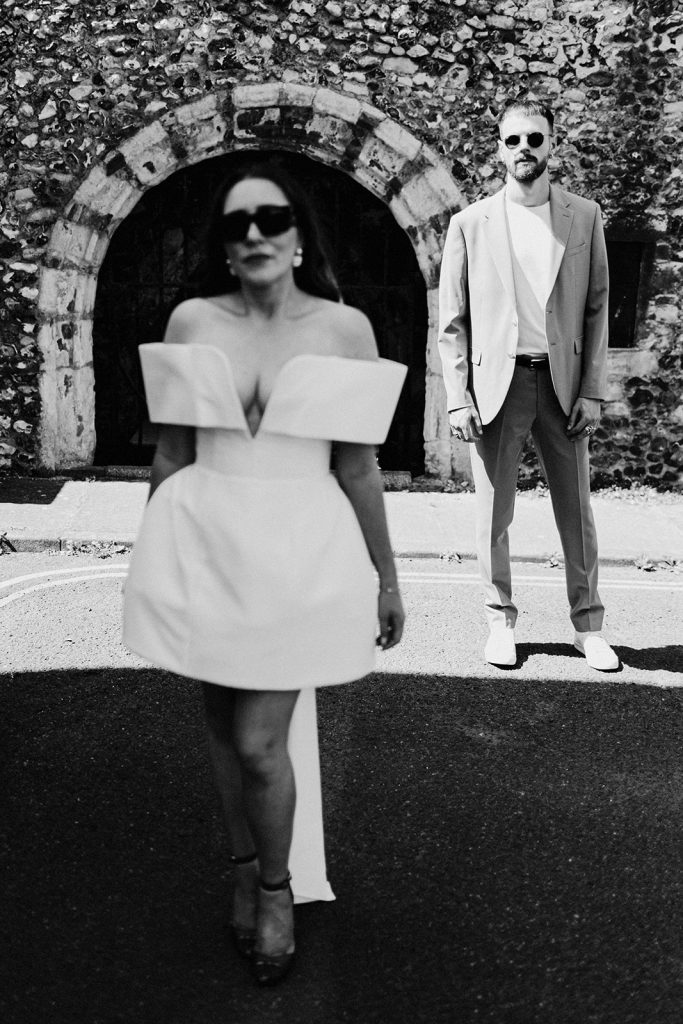 wedding portrait in the streets of Canterbury