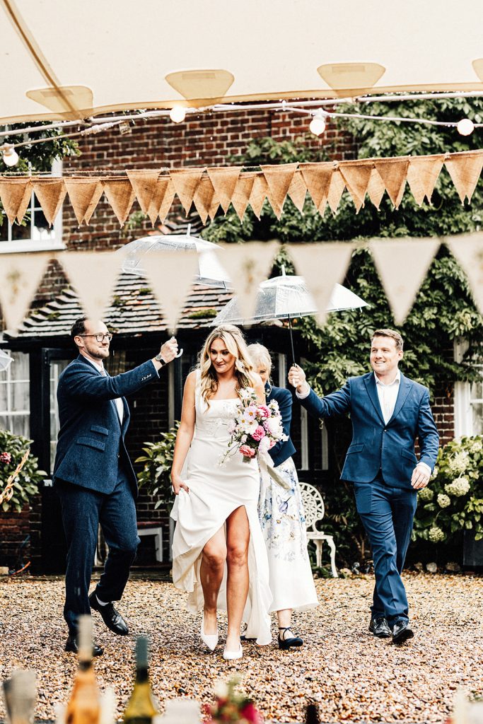 Brides entrance by Guston Court Wedding Photographer