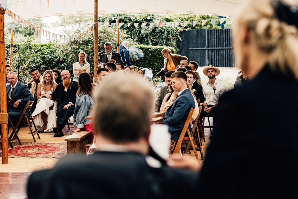 father of bride speech in front of bride and groom and guests