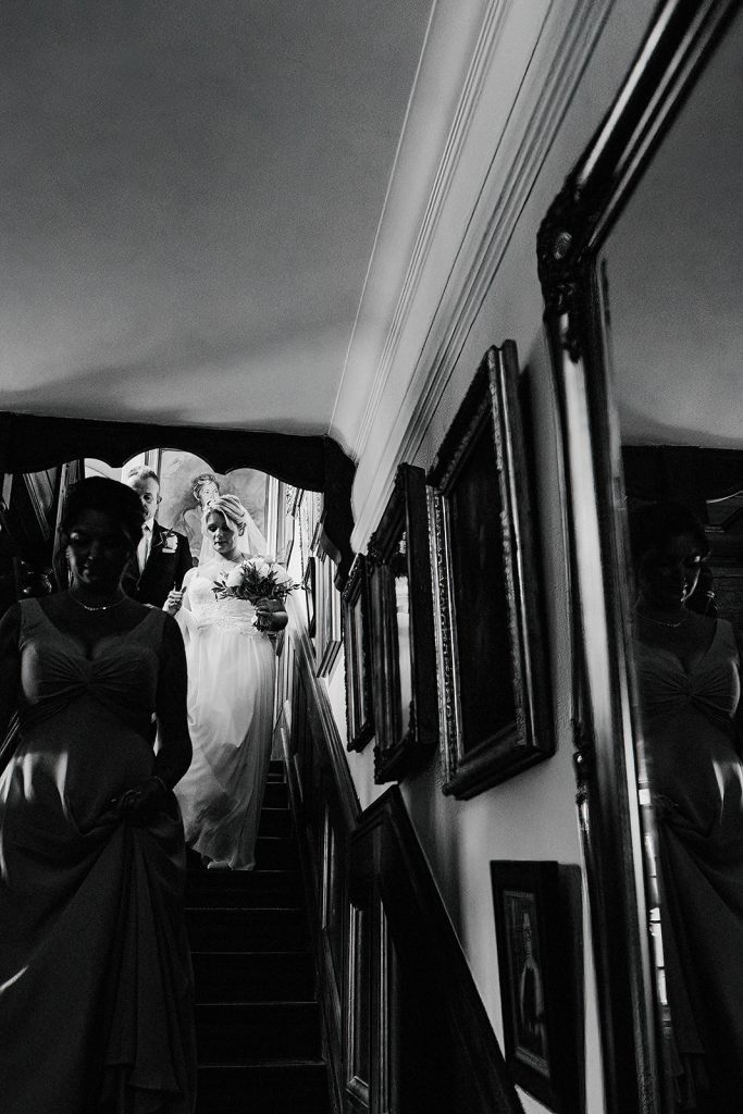 bride and father making their way to ceremony